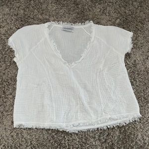 Urban Outfitters White Short Sleeve Top